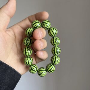 Watermelon Bead Bracelet – Handmade Fruit Jewelry