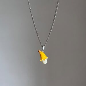 Banana Pendant Necklace – Handmade Quirky Fruit Jewelry | Don’t Peel Me by PocketWisp