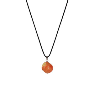 Bitten Apple Pendant Necklace – Handmade Minimal Fruit Jewelry | First Bite by PocketWisp