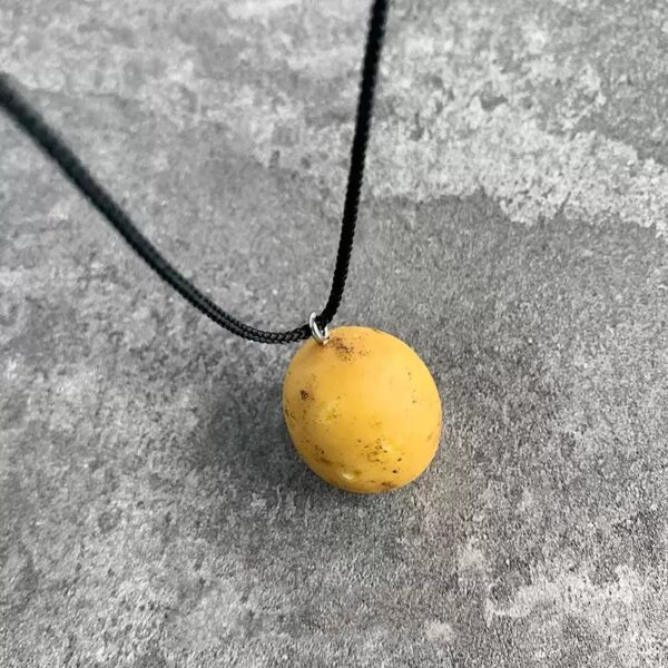 Mini Potato Necklace – Handmade Cute Pendant Jewelry | Pocket Potato by PocketWisp - Image 3