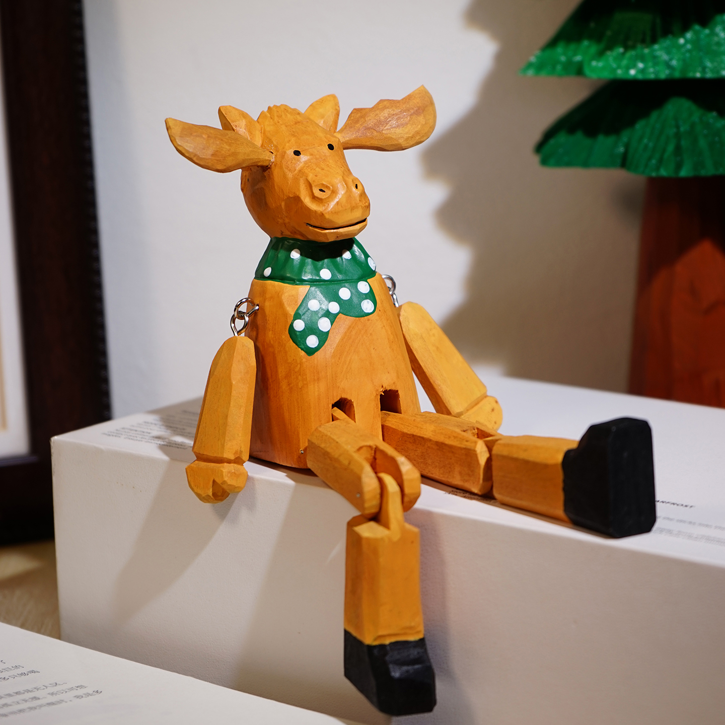 Handmade Wooden Christmas Figurine Set Long-Legged Santa, Snowman Reindeer Deko - Image 5