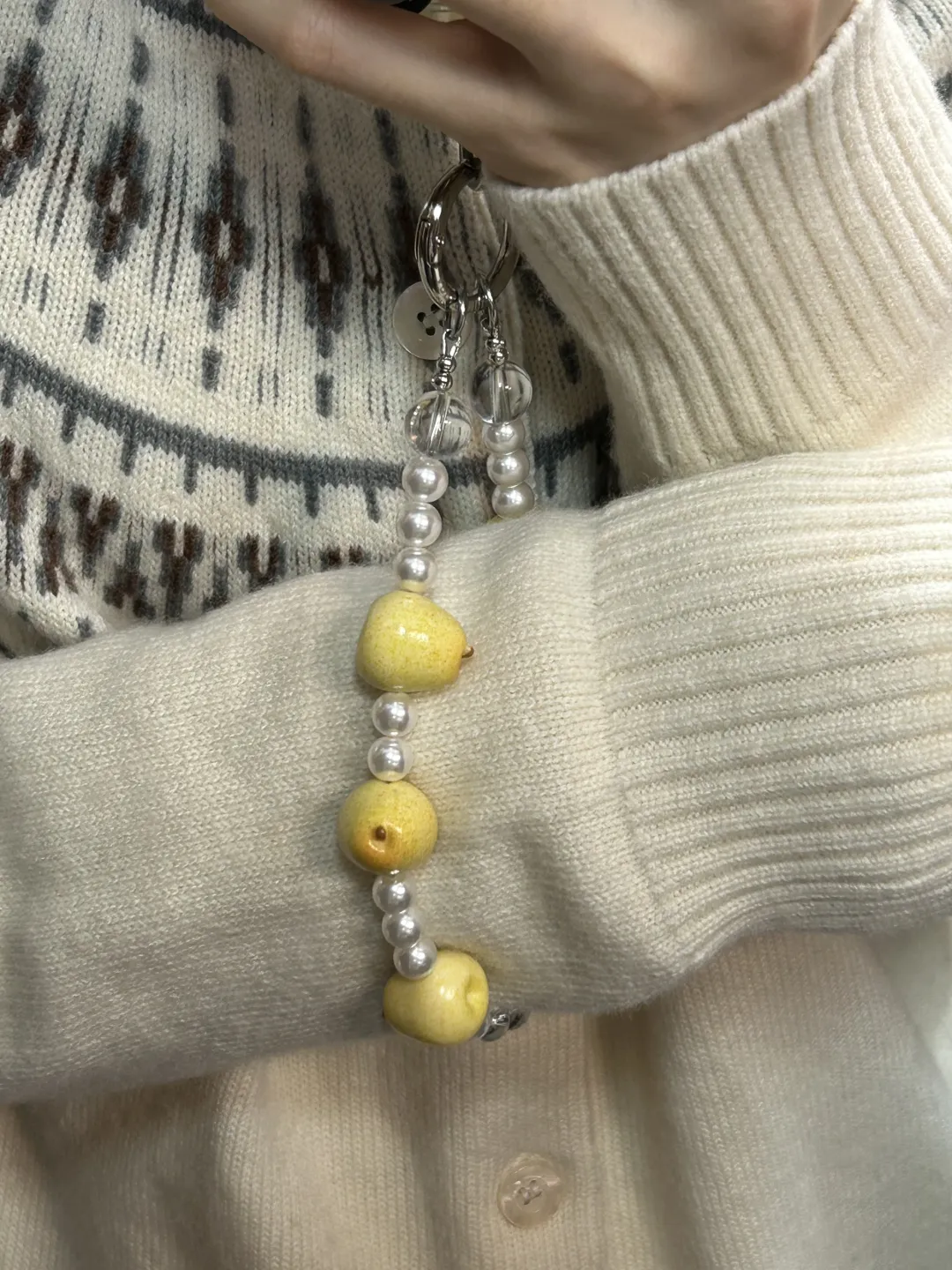 Fruit Bag Charm Strap – Handcrafted Realistic Miniature Keychain - Image 5