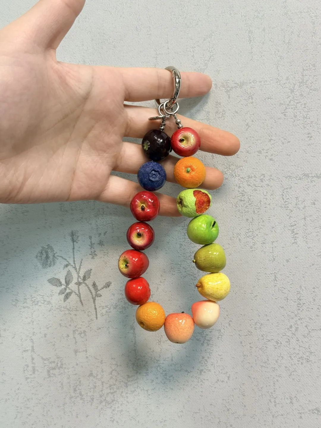 Mini Apple Bag Charm – Handcrafted Quirky Fruit Jewelry - Image 3