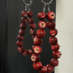 Mini Apple Bag Charm – Handcrafted Quirky Fruit Jewelry