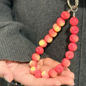 Apple Bag Charm Strap – Handcrafted Realistic Fruit Keychain | Juicy Apple Drops by PocketWisp