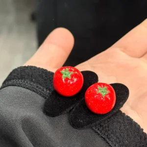 Juicy Red Tomato Hair Clip – Handcrafted Realistic Vegetable Hairpin